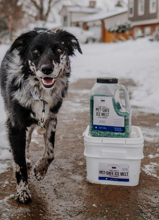 Natural Rapport Pet Friendly Ice Melt - Calcium Chloride Free, Pet Safe Ice Melter, Rock Salt Alternative - Time Release Deicer Formula Lasts 3X Longer (10 lb)