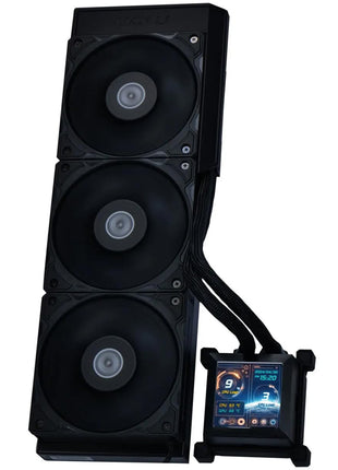 Lian-Li Fan HSLCD36SB Black 2.88" IPS 480x480 Pixels 500 Nits | 360mm AIO with 2.88-inch LCD and 2500 RPM fans for cooling, monitoring and cable management