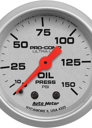 Auto Meter 4323 Ultra-Lite Mechanical Oil Pressure Gauge