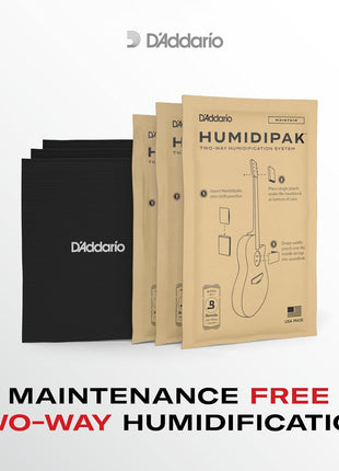 D'Addario Humidipak Guitar Maintain Packets, 3-Pack Case Humidity Control | Two-way guitar humidity control helps prevent cracks and warping while maintaining ideal case moisture balance.