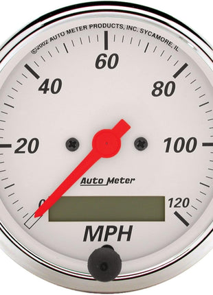 Auto Meter 1388 Arctic White Electric Programmable Speedometer