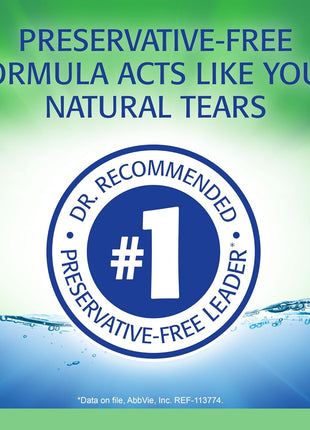 Refresh Plus Lubricant Eye Drops, Preservative Free, 0.01 Fl Oz Single Use Containers, 50 Count, Packaging May Vary