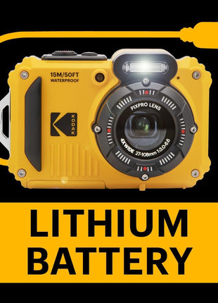KODAK PIXPRO WPZ2 Waterproof Digital Camera, 16MP with 4X Optical Zoom, Shockproof, Dustproof, 1080p Video, Wi-Fi, Waterproof to 50ft, Yellow
