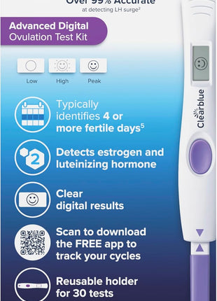 Clearblue Advanced Digital Ovulation Test Kit, 32 Count