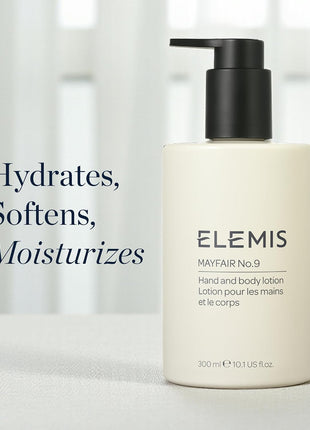 ELEMIS Mayfair No.9 Hand & Body Lotion, Lightweight Formula Hydrates, Softens, and Moisturizes Skin with Sustainable Shea Butter and Borage Oil