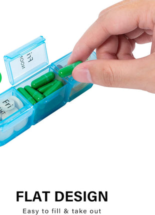 Daviky Pill Organizer 3 Times a Day, Daily Pill Box 7 Day, Weekly Cases Medicine Organizers to Hold Vitamins and Medication