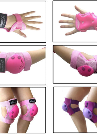 BOSONER Kids/Youth Knee Pads Elbow Pads Wrist Guards Set for 3-15 Years, Child Protective Gear Set for Roller Skates, Cycling, BMX Bike, Skateboard, Inline Skating, Scooter Riding Sports...