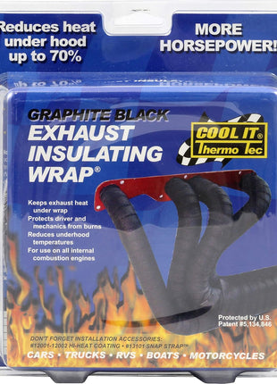 Thermo-Tec 11022 2 inch X 50' Black Graphite Wrap