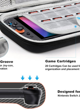 Lmcpa Carrying Case for Nintendo Switch 2 (2025) 7.9 Inch, Protective Hard Shell Portable Switch Travel Case, Lightweight and Large Capacity, Accessories for Switch 2, Black