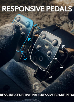 Logitech G923 Racing Wheel and Pedals for Xbox X|S, Xbox One and PC Featuring TRUEFORCE up to 1000 Hz Force Feedback, Responsive Pedal, Dual Clutch Launch Control, and Genuine Leather Wheel Cover