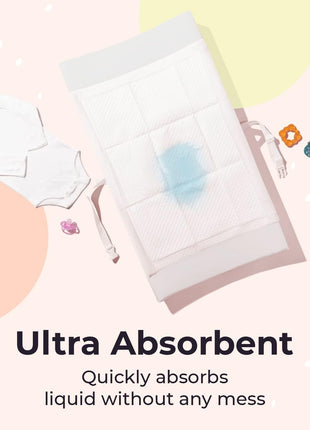 Peekapoo - The Original Disposable Baby Changing Pad Liners – 50 Pack | Super Soft, Waterproof, Ultra-Absorbent, Fragrance-Free, 24 x 18 Inch, Portable, Travel-Friendly, Pee Pads, BPA & PFAS Free