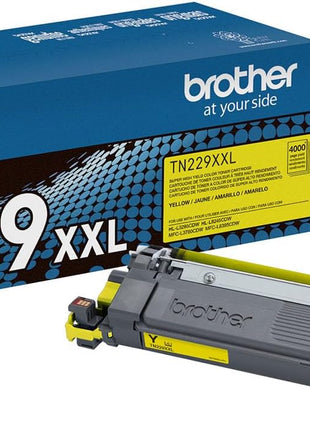 Brother Genuine TN229XXLY Yellow Super High Yield Printer Toner Cartridge - Print up to 4,000 Pages (1), Compatible with HL-L3295CDW, HL-L8245CDW, MFC-L3780CDW, and MFC-L8395CDW Printers