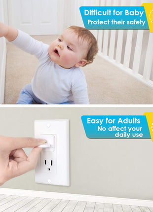 Outlet Covers Babepai 38-Pack White Child Proof Electrical Protector Safety Improved Baby Safety Plug Covers