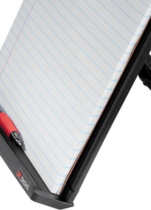3M Desktop Document Holder Copy Holder, Adjustable Clip Holds Portrait and Landscape Documents for Easy Viewing, Bottom Ledge Has Lip to Keep up to 150 Sheets Securely in Place, Black (DH340MB)