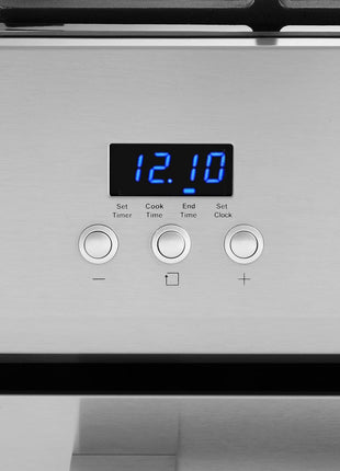 COSMO COS-305AGC 30 in. 5.0 cu. ft. Freestanding Single Oven Gas Range with 5 Burner Cooktop and Heavy Duty Cast Iron Grates in Stainless Steel