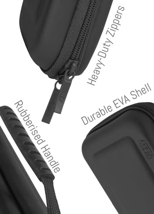 Orzly Carry Case Compatible with Nintendo Switch and New Switch OLED Console - Black Protective Hard Portable Travel Carry Case Shell Pouch with Pockets for Accessories and Games