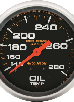 AUTO METER 5443 Pro-Comp Liquid-Filled Mechanical Oil Temperature Gauge