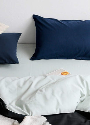 FLxxIE 2 Pack Microfiber King Pillow Cases, 1800 Super Soft Pillowcases with Envelope Closure, Wrinkle, Fade and Stain Resistant Pillow Covers, 20x36, Navy