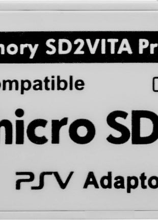 Gamer Gear SD2Vita 6.0 Memory Card Adapter, PS Vita PSVSD Micro SD Adapter PSV 1000/2000 PSTV FW 3.65 HENkaku Enso System, White, 001494