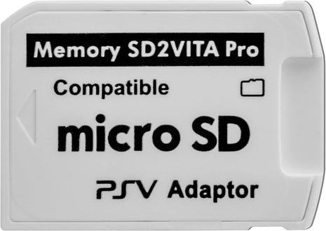 Gamer Gear SD2Vita 6.0 Memory Card Adapter, PS Vita PSVSD Micro SD Adapter PSV 1000/2000 PSTV FW 3.65 HENkaku Enso System, White, 001494