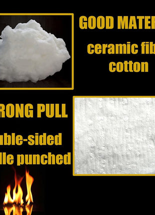 24 inch x12 inchx1 inch (Thick) Ceramic Fiber Blanket Fireproof Insulation Baffle Rated to 2400F, High-Temperature Resistance for Oven Stoves, Kilns, Forges