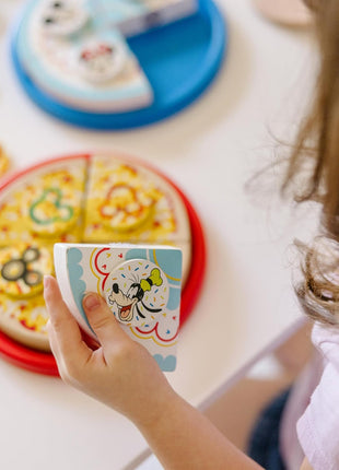 Melissa & Doug Mickey Mouse Wooden Pizza and Birthday Cake Set (32 pcs) - Play Food