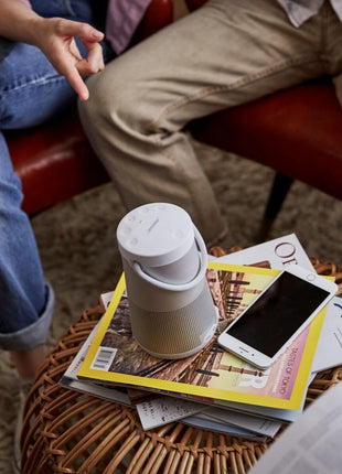 Bose SoundLink Revolve+ (Series II) Bluetooth Speaker, Portable Speaker with Microphone, Wireless and Water Resistant with 360 Degree Sound, Long Lasting Battery and Handle, Silver