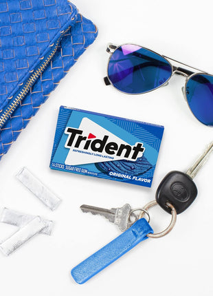 Trident Original Flavor Sugar-Free Chewing Gum, 12 Packs of 14 Pieces (168 Total Pieces)