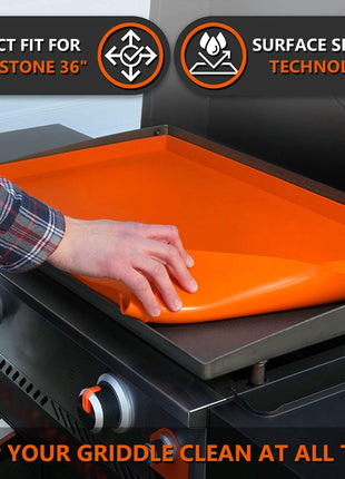 36 inch Silicone Griddle Mat for Blackstone 36 Inch Grill, Heavy Duty Food Grade Silicone Griddle Cover, Protect Your Grill from Dirt & Rust All Year Round