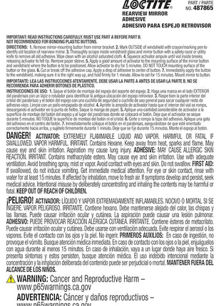 Loctite 37438 Rearview Mirror Adhesive Kit - 0.3 cc