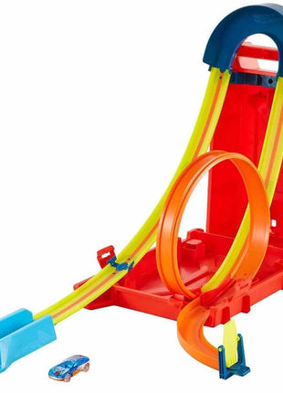 Hot Wheels Track Builder Unlimited Fuel Can Stunt Box Playset & Car | Portable Track Set in a Container that Looks like a Gas Can, 14 Component Parts & 1:64 Scale Toy Vehicle