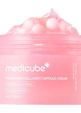 medicube Capsule Cream with Deep Vitamin C | Liposome Vitamin C Golden Capsule for Radiance & Firm-Looking Skin | Hydrating Glow Gel Texture | Korean Skincare, 1.94 oz