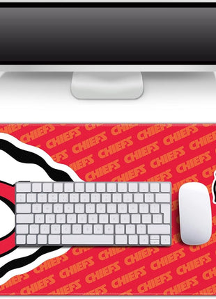 YouTheFan NFL Officially-Licensed Logo Series Desk Pad SMU - Water and Stain Resistant, Heavy-Duty Non-Slip Rubber Backing - fits Under Mouse, Computer and Keyboard