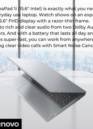 Lenovo IdeaPad 1 Student Laptop, 15.6 inch FHD Display, Intel Dual Core Processor, 12GB RAM, 512GB SSD + 128GB eMMC, 1 Year Office 365, Wi-Fi 6, Webcam, Bluetooth, SD Card Reader, Windows 11 Home, Grey
