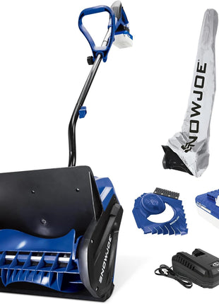 Snow Joe 24V Cordless Electric Snow Shovel Kit, 400W Motor, 13 inch Clearing Path - 20 Feet Throwing Distance, Includes Cover & Ice Scraper for Driveway, Sidewalk, Walkway, Deck & Patio, 24V-SS13-TV1