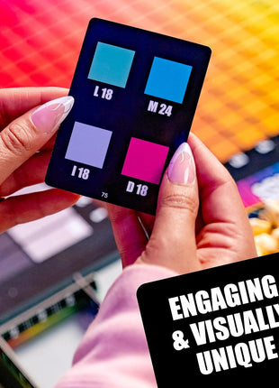 HUES and CUES - Vibrant Color Guessing Board Game for 3-10 Players Ages 8+, Connect Clues and Guess from 480 Color Squares