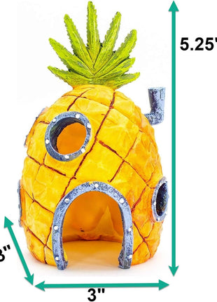 Penn-Plax (SBR10EO Spongebob Squarepants Officially Licensed Aquarium Ornament 芒聙聯 Spongebob芒聙聶s Pineapple House 芒聙聯 Medium