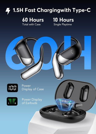 Translation Earbuds Real Time - AI 144 Language Translator Earbuds, Audifonos Traductores Inglés Español, 3-in-1 Translating Device, Translate Ear Buds for Travel Learning with Charging Case