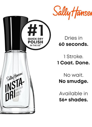 Sally Hansen Insta-Dri®, Clearly Quick, Quick Dry, Long Lasting, Streak-Free Shine, Clear Nail Polish