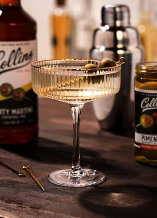 Collins Dirty Martini Mix, Made With Real Olive Brine for the Bold Flavor You Need, Classic Cocktail Recipe Ingredient, Bartender Mixer, Drinking Gifts, Home Cocktail bar, 32 fl oz