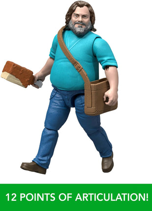 Mattel Minecraft Action Figure & Accessories Set, 4-inch Steve Posable Character Collectible Inspired by A Minecraft Movie