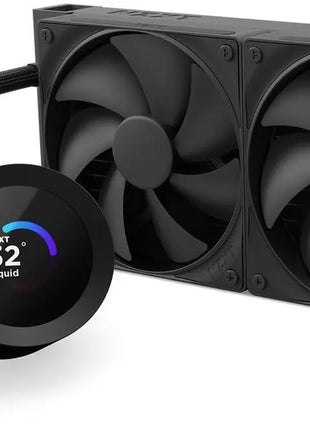 NZXT Kraken Plus 240 – AIO CPU Liquid Cooler – 240mm Radiator – 2 x F120P Fans – Customizable 1.54 inch Square LCD – AMD® AM5, AM4 – Intel® LGA 1851/1700, 1200/115X – Black