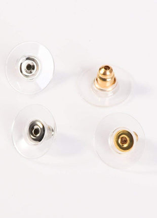 Outus 200 Pcs Earring Backs for Droopy Ears Backs Replacements Earring Backs for Heavy Bullet Clutch(Silver and Gold)