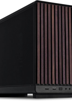 Lian Li A3-mATX-WD-26.3L Micro Form Factor Chassis-No Fans Included-Supports 360mm AIO-Modularity Design-for M-ATX, ITX Motherboard-DAN Cases Collaboration-Wood Front Panel-Black (A3X-WD)