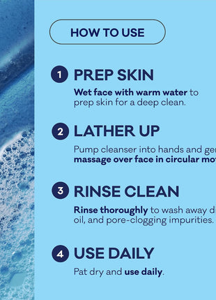 Biore Deep Pore Charcoal Face Wash For Oily Skin, 6.77 fl oz, 3pk | Daily Facial Cleanser, Removes Dirt & Makeup, Charcoal Formula, Deep Pore Cleansing