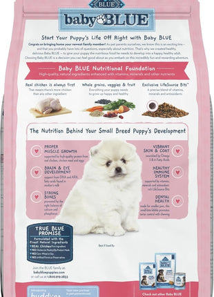 Blue Buffalo Dog Food, Chicken, Puppy, Small Breed | Healthy Growth Formula | With DHA | Oatmeal Recipe | 4-lb Bag Pack of 2