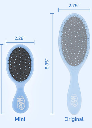 Wet Brush Squirt Detangling Brush, Sky, Mini Detangler, No Tangle Ultra-Soft IntelliFlex Bristles, Wet & Dry Styling Hairbrush for Women & Men, All Hair Types