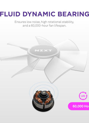 NZXT F120 RGB Core - 120mm Hub-Mounted RGB PC Case Fan - Black | 120mm RGB fan with 8 addressable LEDs and semi-transparent blades. Quiet cooling with CAM-synced lighting.