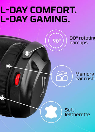 HyperX Cloud Stinger 2 – Gaming Headset, DTS Headphone:X Spatial Audio, Lightweight Over-Ear Headset with mic, Swivel-to-Mute Function, 50mm Drivers, PC Compatible, Black