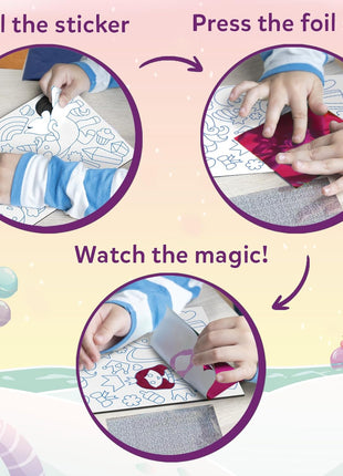 Skillmatics Foil Fun Unicorns & Princesses, Foil Art & Craft, Gift for Kids | Travel Toys, 100+ Stickers, Fine Motor Skills, DIY Mess-Free Art, Screen-Free, Gifts for Kids Ages 4, 5, 6, 7, 8, 9